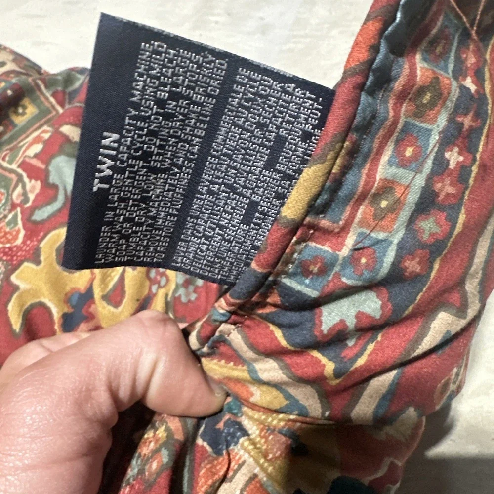 VTG 1990s Ralph Lauren Oxfordshire Sandalwood COMFORTER TWIN Reversible USA MADE